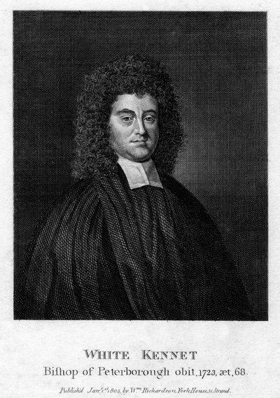 White Kennet 1660-1728, historioitsija ja Peterboroughin piispa, 1803 tekijältä Unbekannt