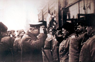 Valkoinen venäläinen kenraali Anton Denikin mies Brittikenraalimajuri Frederick Poole, Venäjä, 1918 tekijältä Unbekannt