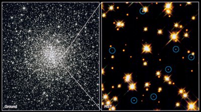 Valkoiset kääpiötähdet Globular Cluster M4H Bond STSCI:ssä tekijältä Unbekannt