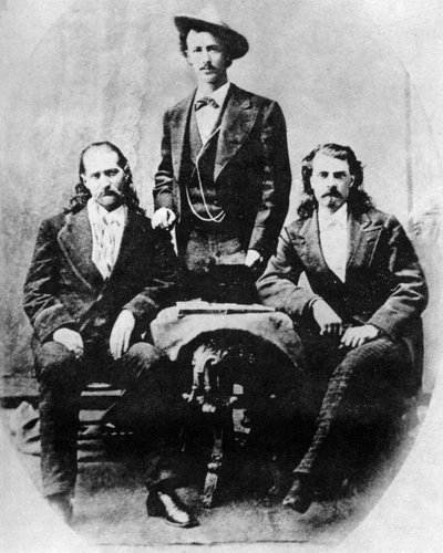 Wild Bill Hickok, Texas Jack Omohundro ja Buffalo Bill Cody, 1870-luku 1954 tekijältä Unbekannt