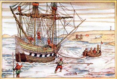 Willem Barents laiva arktisen jään keskellä, 1594-1597 tekijältä Unbekannt