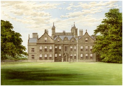 Willesley Hall, Derbyshire, Loudounin jaarlin koti, vuodelta 1880 tekijältä Unbekannt