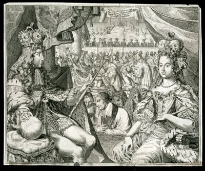 Vilhelm III ja Maria II, Ison-Britannian ja Irlannin kuningas ja kuningatar, c1689 tekijältä Unbekannt