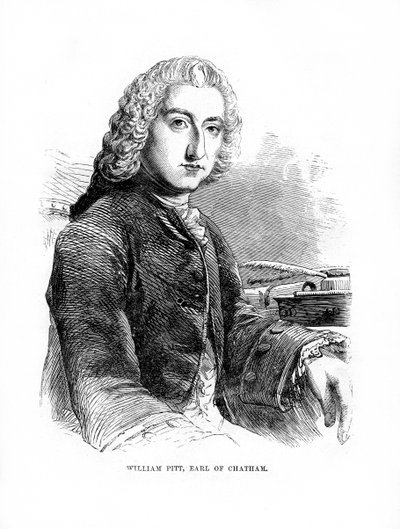 William Pitt, Chathamin ensimmäinen jaarli, brittiläinen Whig-valtiomies, 1872 tekijältä Unbekannt