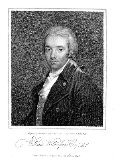 William Wilberforce, englantilainen filantrooppi ja orjuuden vastainen kampanjoija, 1814 tekijältä Unbekannt