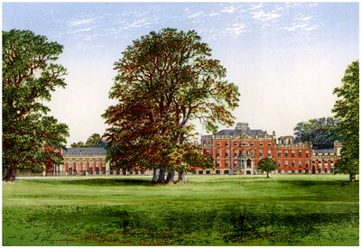 Wimpole Hall, Cambridgeshire, Earl of Hardwicken koti, vuodelta 1880 tekijältä Unbekannt