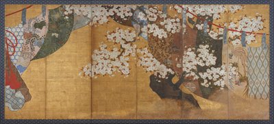 Tuulilasi ja kirsikkapuu, Edo-kausi, 1615-1868. tekijältä Unbekannt