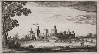 Windsorin linna kaakosta, 1600-luku. tekijältä Unbekannt