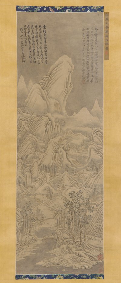 Talvimaisema, Ming- tai Qing-dynastia, 1500-1600-luku. tekijältä Unbekannt