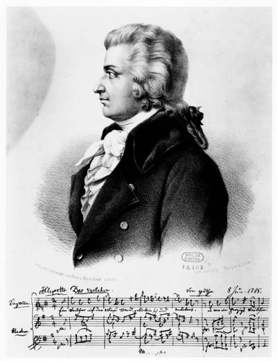 Wolfgang Amadeus Mozart 1756-1791, c1790 tekijältä Unbekannt