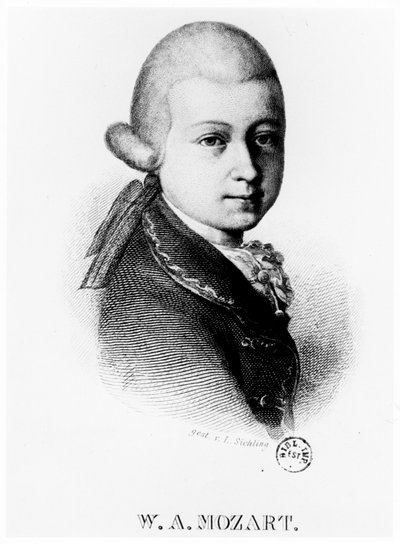 Wolfgang Amadeus Mozart 1756-1791 vuonna 1770 tekijältä Unbekannt
