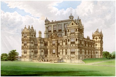 Wollaton Hall, Nottingham, Nottinghamshire, Lord Middletonin koti, vuodelta 1880 tekijältä Unbekannt