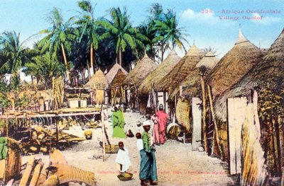 Wolof, tai Ouolofin kylä, Senegal, 1900-luku tekijältä Unbekannt