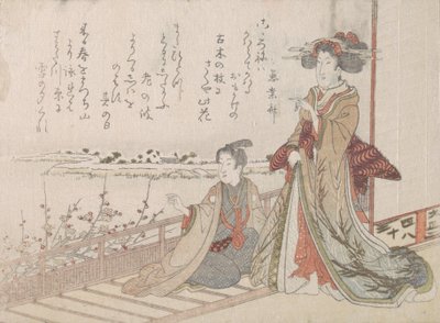 Dona i joventut en una veranda, 1806. finlandès tekijältä Unbekannt