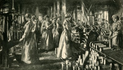 Naistyöläisiä sodan puolesta, c1914-1918, c1920. tekijältä Unbekannt
