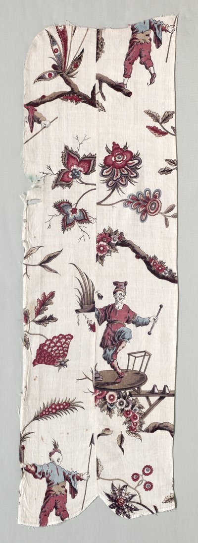 Puulohkopainetut tekstiilifragmentit, n. 1785. tekijältä Unbekannt