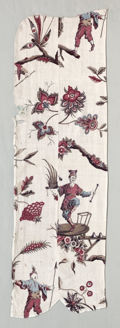 Puulohkopainetut tekstiilifragmentit, n. 1785. tekijältä Unbekannt