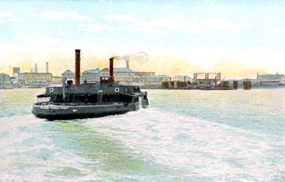 Woolwichin ilmainen lautta, Lontoo, 1900-luku tekijältä Unbekannt