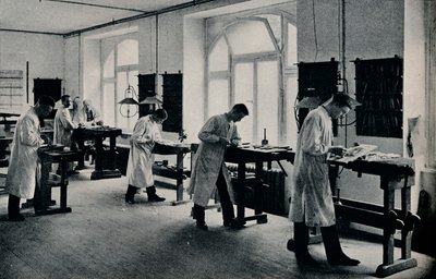Taidekäsityön teknillisen koulun työpaja, Flensburg, Saksa. c1908 tekijältä Unbekannt
