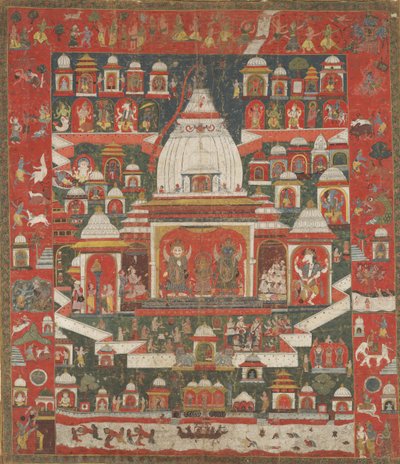 Lord Jagannathan palvonta hänen temppelissään Purissa, 1700-luvun ensimmäinen puolisko. tekijältä Unbekannt