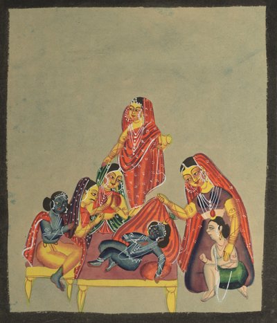 Krishna-lapsen palvonta, 1800-luku. tekijältä Unbekannt