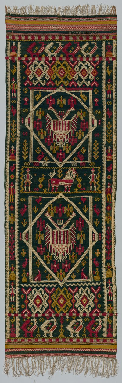 Kudottu sängyn tai rinnan päällinen, 1700-luku. tekijältä Unbekannt