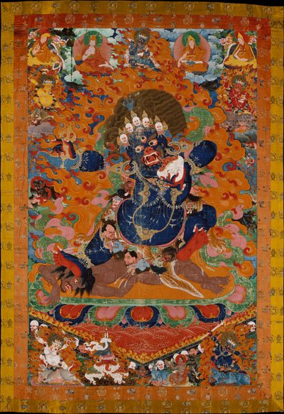 Yamantaka, kuoleman jumalan tuhoaja, 1700-luvun alku. tekijältä Unbekannt