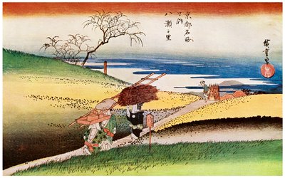 Yase No Sato talonpojat menevät kotiin Yaseen, c1833-1834 1925 tekijältä Unbekannt