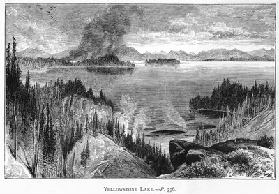 Yellowstone Lake, 1800-luku tekijältä Unbekannt
