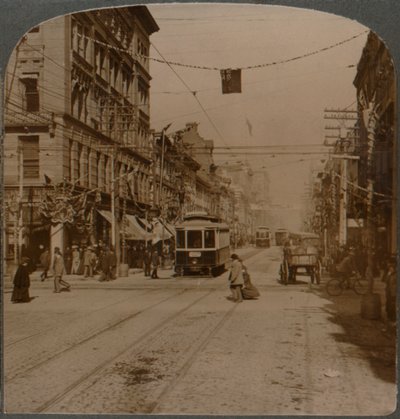 Yonge St., katso pohjoiseen King St.:ltä, Toronton vilkkaasta keskustasta Kanadassa, 1904 tekijältä Unbekannt