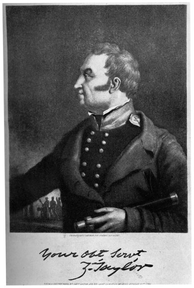 Zachary Taylor, amerikkalainen sotilasjohtaja ja poliitikko, c1846, 1908 tekijältä Unbekannt