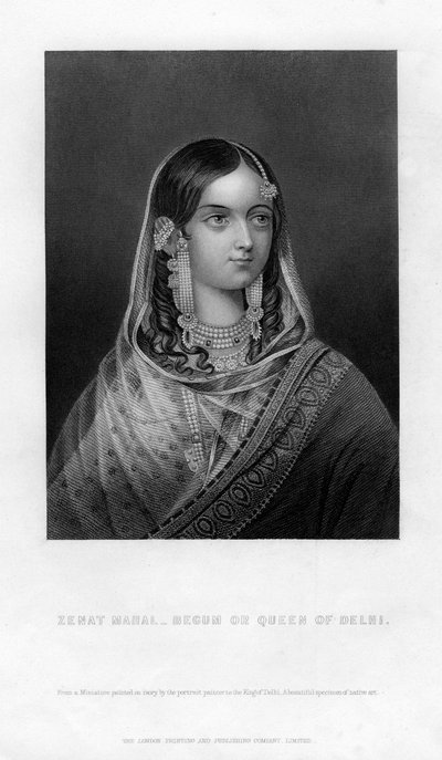 Zenat Mahal - Begum tai Delhin kuningatar, 1800-luku tekijältä Unbekannt