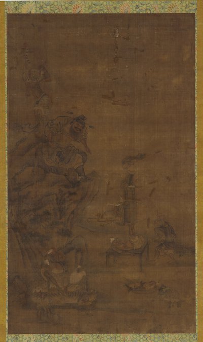 Zhong Kui kesyttää viisi ruttoa, 1500-1600-luku. tekijältä Unbekannt