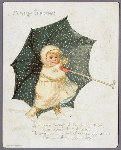 Hyvää joulua, joulukortti, 1888 tekijältä Unbekannt Unbekannt