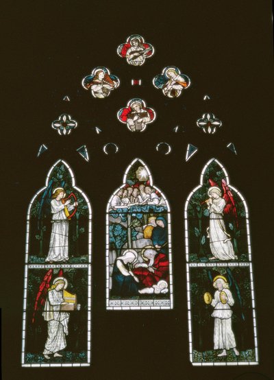 Enkelit ja syntymä, Sir Edward Burne-Jones (1833-98) tekijältä Unbekannt Unbekannt