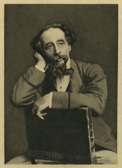 Charles Dickens, muotokuva valokuvan perään, Herbert Watkins (s.1828) (mezzotint) tekijältä Unbekannt Unbekannt