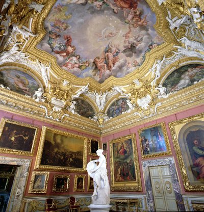 Sala di Gioven (Jupiter-huoneen) sisustus Pietro da Cortonan maalauksilla, Palazzo Pitti, Firenze, Italia tekijältä Unbekannt Unbekannt