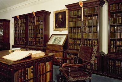 Sisäkuva Pepys-kirjastosta, Magdalene Collegesta, Cambridgesta tekijältä Unbekannt Unbekannt