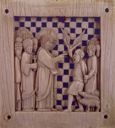 Jeesus ajaa ulos saastaisen hengen, helpotus, 10. vuosisata tekijältä Unbekannt Unbekannt