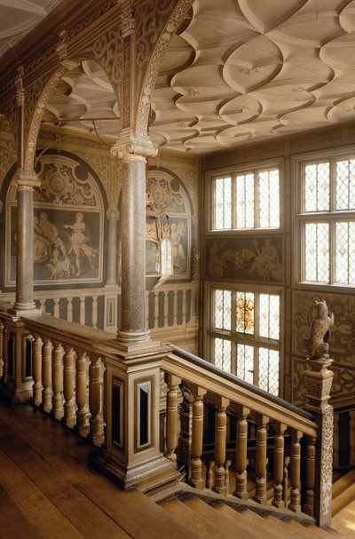 Knole House n. 1610, The Staircase, Sevenoaks, Kent, Iso-Britannia tekijältä Unbekannt Unbekannt