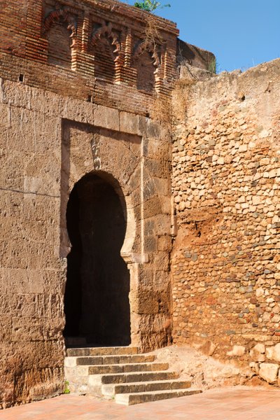 Niebla, Huelvan maakunta, Andalusia, Etelä-Espanja. Puerta del Buey eli härän portti, yksi muurien läpi kaupunkiin johtavista sisäänkäynneistä. tekijältä Unbekannt Unbekannt