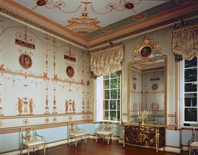 Osterley Park, Etruscan Room, jonka rakensi Robert Adam (1728-92) aloitti vuonna 1761, Middlesex, Iso-Britannia tekijältä Unbekannt Unbekannt