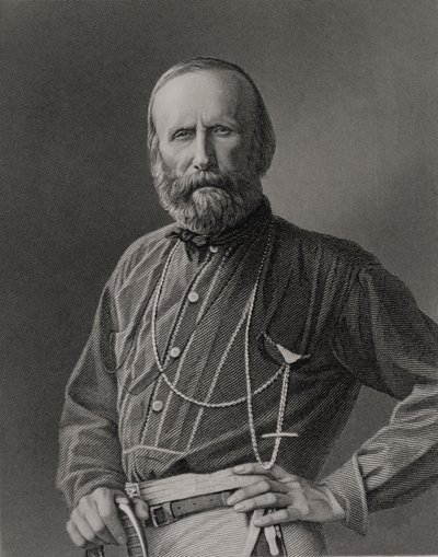Giuseppe Garibaldin (1807-82) muotokuva, jonka on kaivertanut William Holl (1807-71) valokuvasta, pub. Kirjailija: William Mackenzie tekijältä Unbekannt Unbekannt