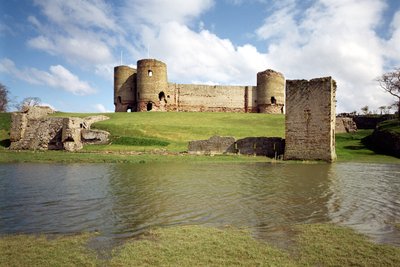 Rhuddlanin linna, Ulkokuva, Englantilainen koulu, (1200-luku), Pohjois-Wales, Iso-Britannia tekijältä Unbekannt Unbekannt