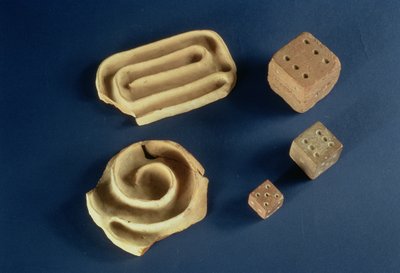 Hiekkakivinoppaa ja terrakottalabyrinttipeli, Harappa, 2300-1750 eaa. tekijältä Unbekannt Unbekannt