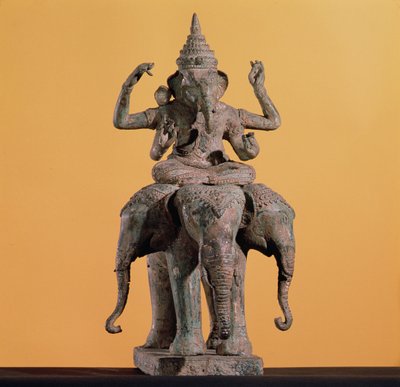 Hindujumala Ganeshin patsas (maalattu kivi) tekijältä Unbekannt Unbekannt