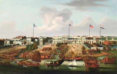 Kantonin Hongit - Kiinan kauppa, n.1850 tekijältä Unbekannt Unbekannt