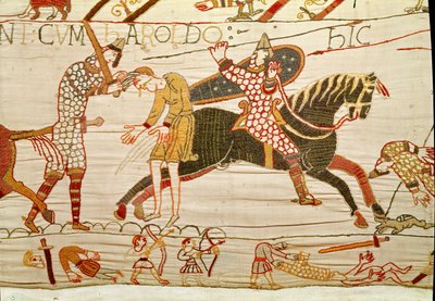 Normanit tappavat Haroldin miehet, Bayeux Tapestry tekijältä Unbekannt Unbekannt