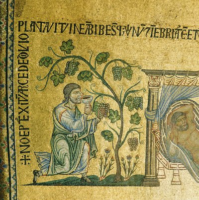Nooan tarina, mosaiikki Venetsian San Marcon basilikan atriumin 2. holvista tekijältä Unbekannt Unbekannt