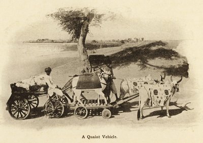 Tällaiset häränkärryt ovat nyt kadonneet muinaisuuteen ; 1900-luvun alku (kuva). tekijältä Unbekannter Künstler